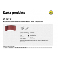 KLINGSPOR PASY BEZKOŃCOWE DO ELEKTRONARZĘDZI LS307X  75mm x 533mm gr. 24 /5szt.-445821