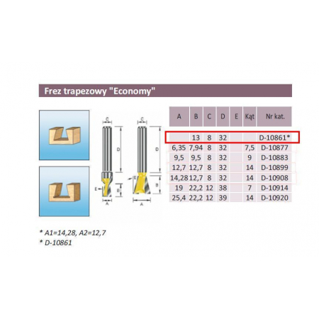 FREZ TRAPEZOWY 14,28/13/8mm-443710