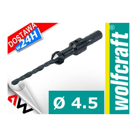 WOLFCRAFT NAWIERTAK 4,5mm  Z POGŁĘBIACZEM 12mm-454772