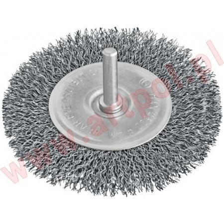 SZCZOTKA TARCZOWA Z TRZPIENIEM 100mm (S) - DRUT KARBOWANY-460212