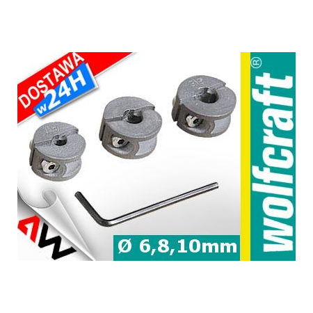 WOLFCRAFT OGRANICZNIKI GŁĘBOKOŚCI KOMPLET 3szt. 6/8/10mm-466036