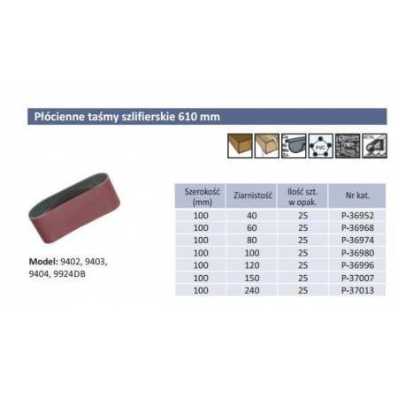 PASY BEZKOŃCOWE 100 x 610mm gr.  80 25szt.-474955