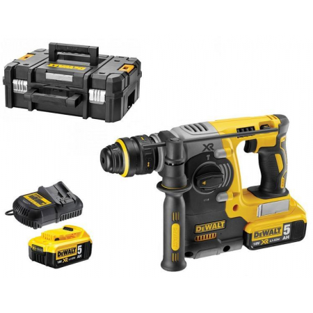 DEWALT MŁOT WIERCĄCO-KUJĄCY SDS-PLUS 18V 2,1J 2 x 5,0Ah XR LI-ION BEZSZCZOTKOWA TSTAK DCH273P2T-479062