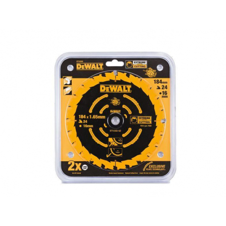 DEWALT PIŁA TARCZOWA  DO ZAGŁĘBIARKI 184mm x 16mm 24z-482637