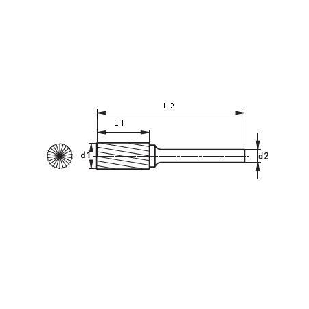 ASTA FREZ ROTACYJNY 10X65 ZYA-S  S6-485219