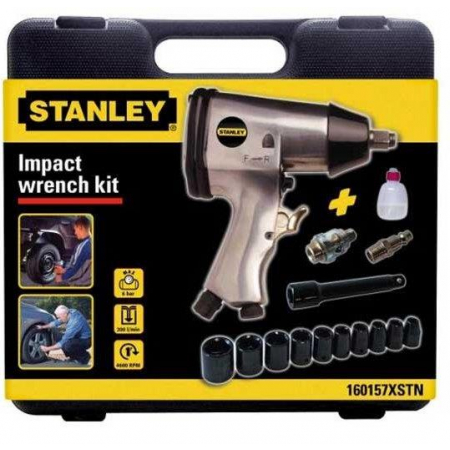 STANLEY KLUCZ UDAROWY PNEUMATYCZNY1/2"   NASADKI 10szt.-553390