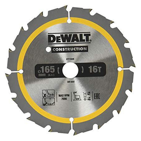 Piła tarczowa do pilarek 165x20mmx36z DT1950-QZ DeWalt