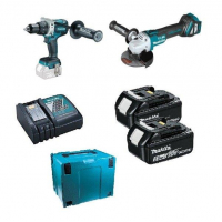 Zestaw elektronarzędzi 18V DLX2255TJ DGA513+DDF481 2x5,0Ah +B-51655 +B-45288 +B-45185 DLX2255TJ Makita