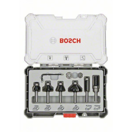Zestaw frezów 6 szt. uchwyt 6 mm TRIM & EDGING 2607017468 Bosch