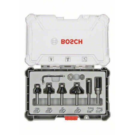 Zestaw frezów 6 szt. uchwyt 8 mm TRIM & EDGING 2607017469 Bosch