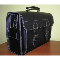 Torba monterska skórzana 2 - klamry, 370x170x280 mm N-1017/2K Bialskór