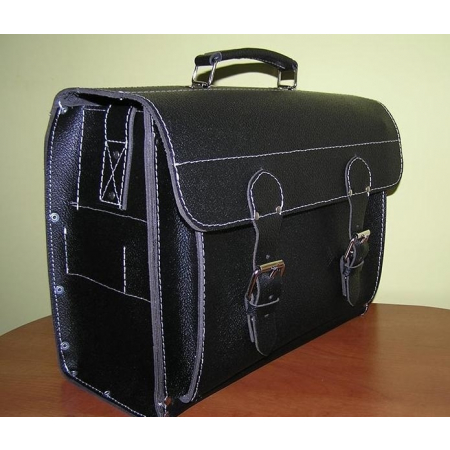 Torba monterska skórzana 2 - klamry, 370x170x280 mm N-1017/2K Bialskór