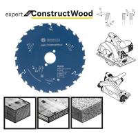 Piła tarczowa Construct Wood Expert 160x20mm 24-zęby 2608644136 Bosch