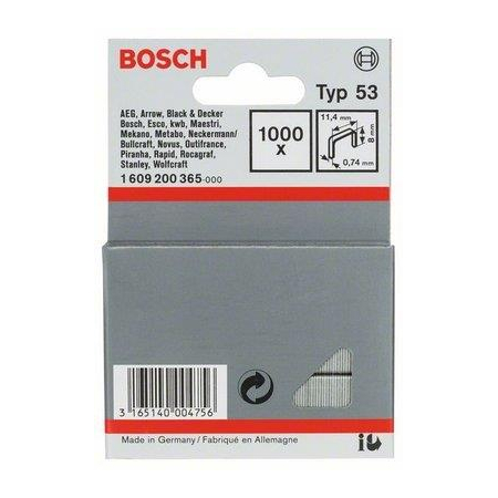 Zszywki TYP53 8/11 1000szt. 1609200365 Bosch