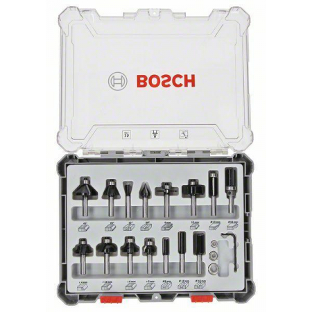 Zestaw frezów uchwyt 6mm /15 szt./ 2607017471 Bosch
