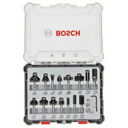 Zestaw frezów uchwyt 8mm /15 szt./ 2607017472 Bosch