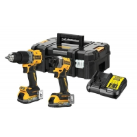 Zestaw elektronarzędzi 18V wkętarka udarowa DCD805 + zakrętarka DCF850 2x1,7Ah POWERSTACK DCK2050E2T-QW DeWalt