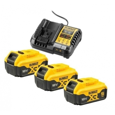 Ładowarka DCB1104, 3x akumulator 5,0Ah DCB1104P3-QW DeWalt