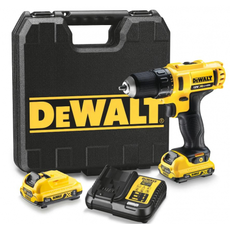 Wiertarko-wkrętarka 12V, 24Nm, 2x2,0 Ah, ładowarka DCD710D2-QW DeWalt
