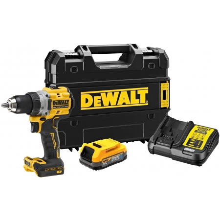 Wiertarko-wkrętarka udarowa 18V 90Nm 1x1,7Ah POWERSTACK BL TSTAK DCD805E1T-QW DeWalt