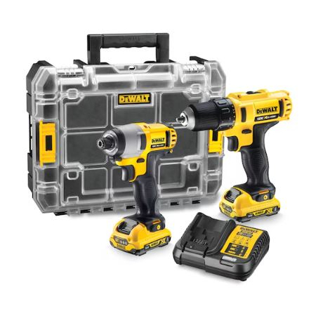 Zestaw elektronarzędzi 10,8V DCD710, DCF815 DCK211D2T-QW DeWalt