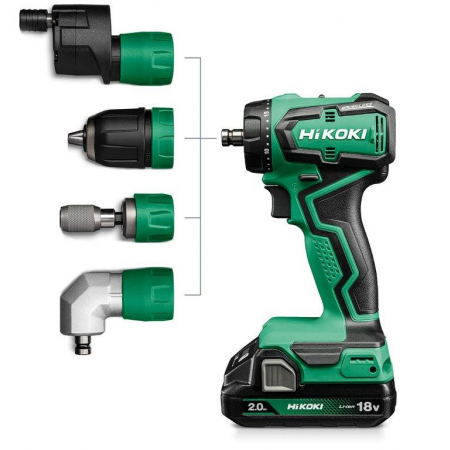 Wiertarko-wkrętarka 18V 55Nm 2x2,0Ah wymienne głowice DS18DDQ WRZ Hikoki