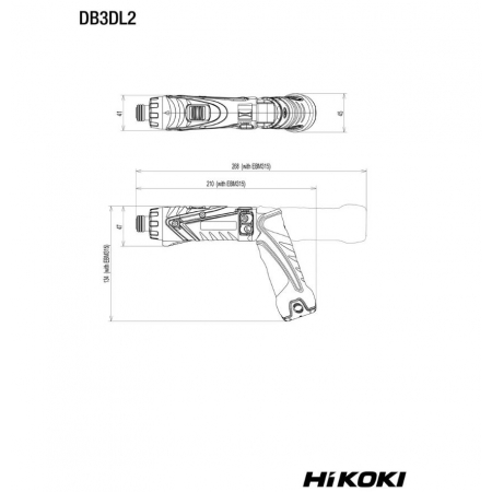 Wkrętak akumulatorowy przegubowy 3,6V 5Nm, 2x1,5Ah Li-Ion DB3DL2 WCZ Hikoki