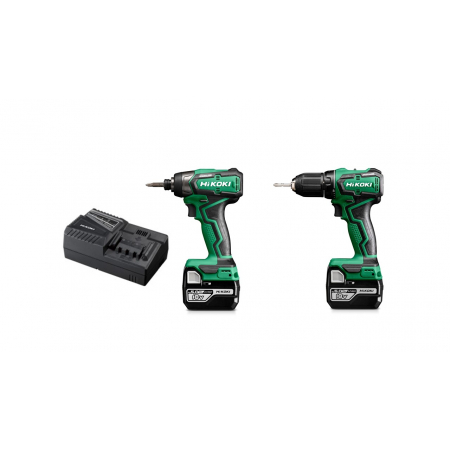 Zestaw elektronarzędzi 18V (wiertarko-wkrętarka DS18DD, zakrętarka WH18DD) 2x5,0Ah KC18DD WAZ Hikoki