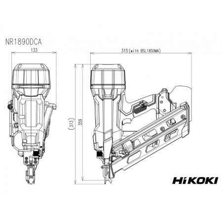 Gwoździarka 18V 50-90mm 2x5,0Ah NR1890DCA WQZ Hikoki