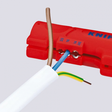 Narzędzie do ściągania izolacji z kabli płaskich i okrągłych 0,8-13mm2 1664125SB Knipex