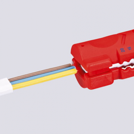 Narzędzie do ściągania izolacji z kabli płaskich i okrągłych 0,8-13mm2 1664125SB Knipex