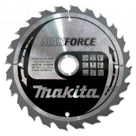 Piła tarczowa do drewna MAKFORCE 160x20 mm 40 zębów B-08420 Makita