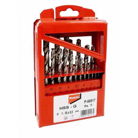 Zestaw wierteł do metalu HSS-G 19 szt. P-60517 Makita