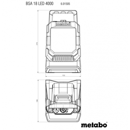 Projektor akumulatorowy IP54 BSA 18 LED 4000 601505850 Metabo