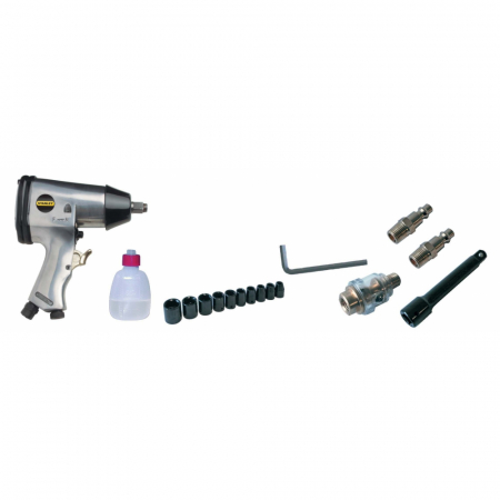 Klucz udarowy pneumatyczny 1/2 cala+ nasadki 10 szt. 160157XSTN Stanley